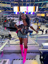 Metallic Pointed Toe High Stiletto Heel Knee