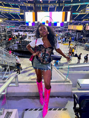 Metallic Pointed Toe High Stiletto Heel Knee