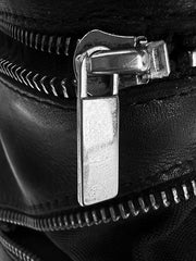 Accordion Zipper Leather Boots Alien