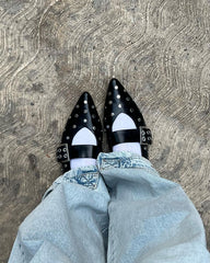 Buckle Leather Ballet Low Heel Flats