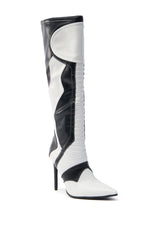 AZALEA WANG RODRIGO BLACK AND WHITE BOOT STILETTO