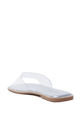 AKIRA BENNU SILVER CLEAR PVC FLAT SANDAL