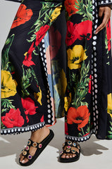 AZALEA WANG LUCIENA BLACK RHINESTONE SANDAL