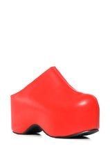AZALEA WANG BALM RED PU CLOG