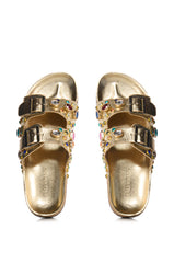 AZALEA WANG BAYLEAVES GOLD EMBELLISHED SANDAL
