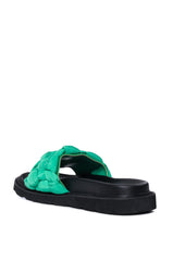 AZALEA WANG BEE FLAT SANDAL IN GREEN