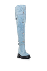 AZALEA WANG BEVELYN DENIM BOOT