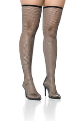 AZALEA WANG CANDIED EMBELLISHED MESH BOOT IN BLACK