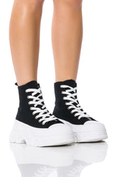 AZALEA WANG CHANEY HIGH TOP SNEAKER IN BLACK
