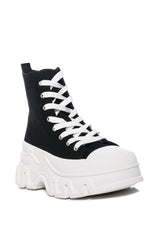 AZALEA WANG CHANEY HIGH TOP SNEAKER IN BLACK
