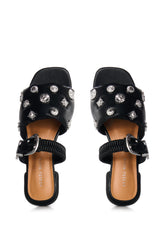 AZALEA WANG CLARABELLE SILVER CHARM SANDAL