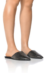 AZALEA WANG COLBY BLACK POINTED TOE FLAT