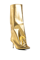 AZALEA WANG COUTURE CRAZY GOLD BOOT