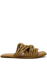 AZALEA WANG DELORES ROPE UPPER SANDAL IN NUDE
