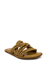 AZALEA WANG DELORES ROPE UPPER SANDAL IN NUDE