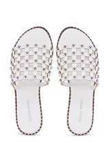 AZALEA WANG DOWE CAGED SANDAL IN WHITE