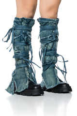 AZALEA WANG KNOXTON DENIM BOOT