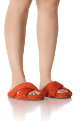 AZALEA WANG LEONIDAS ORANGE ROPE SANDAL
