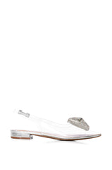 AZALEA WANG LOULOU SILVER AND CLEAR FLAT