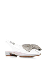 AZALEA WANG LOULOU SILVER AND CLEAR FLAT