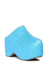 AZALEA WANG MACEY EMBELLISHED CLOG IN BLUE
