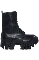 AZALEA WANG OLYMPIA WHITE CHUNKY BOOTIE