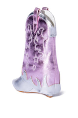 AZALEA WANG BRIA FOLD OVER BOOT IN METALLIC