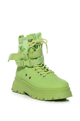 AZALEA WANG PEACHY MONOCHROMATIC SNEAKER IN GREEN