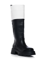 AZALEA WANG QUNTESSENCE BLACK COLORBLOCKED BOOT