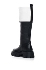 AZALEA WANG QUNTESSENCE BLACK COLORBLOCKED BOOT