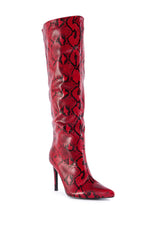 AZALEA WANG RIPPLY RED PRINTED BOOT