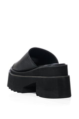 AZALEA WANG SAFIA CHUNKY BLACK SANDAL