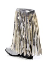 AZALEA WANG SCARLETT METALLIC CHUNKY BOOTIE IN SILVER