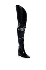 AZALEA WANG RIA OVER THE THIGH WESTERN BOOT IN BLACK