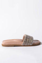 AZALEA WANG UNWIND WITH ME FLAT SANDAL IN NUDE