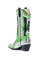 AZALEA WANG WAY METALLIC BOOT IN GREEN