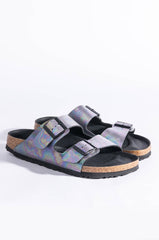 BIRKENSTOCK ARIZONA VEGAN IRIDESCENT MICROFIBER SANDAL