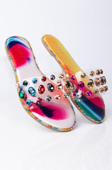 CALL ME HONEY RHINESTONE SANDAL MULTI