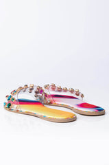 CALL ME HONEY RHINESTONE SANDAL MULTI