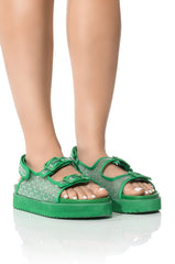 CORTA GREEN STRAP SANDAL