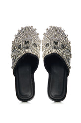 GLAMISIS BLACK EMBELLISHED SLIPPER