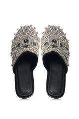 GLAMISIS BLACK EMBELLISHED SLIPPER