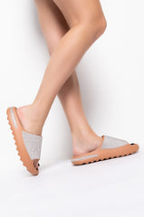 LET IT GO FLAT SANDAL IN CAMEL