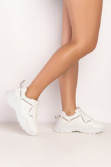LOOK BACK AT IT FLATFORM SNEAKER IN WHITE