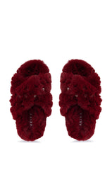 AZALEA WANG MELONIE BURGUNDY SANDAL