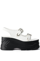 MONSTER JAM FLATFORM SANDAL IN WHITE