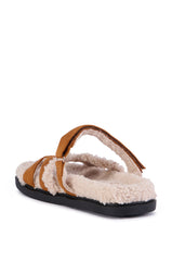 SHOYNA FUZZY SHERPA FLAT SANDAL