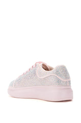 SIA EMBELLISHED SNEAKER IN PINK