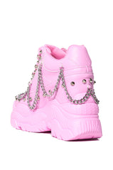 SPACE CANDY PINK EMBELLISHED SNEAKER