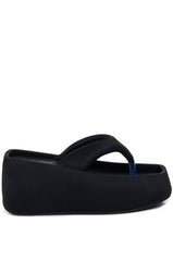 VERONICA BASIC FLATFORM FLIP FLOP SANDAL IN BLACK